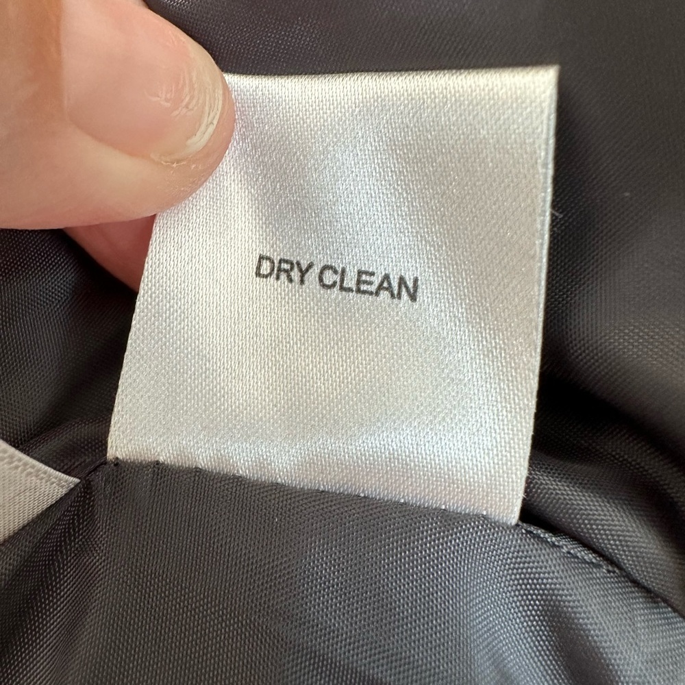 Calvin Klein Gray Career Blazer Single Button Ruched Sides Size 10 - Picture 11 of 12